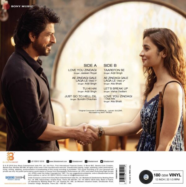 Dear Zindagi, Amit Trivedi, Kausar Munir, Vinyl Record, Lp - Image 2