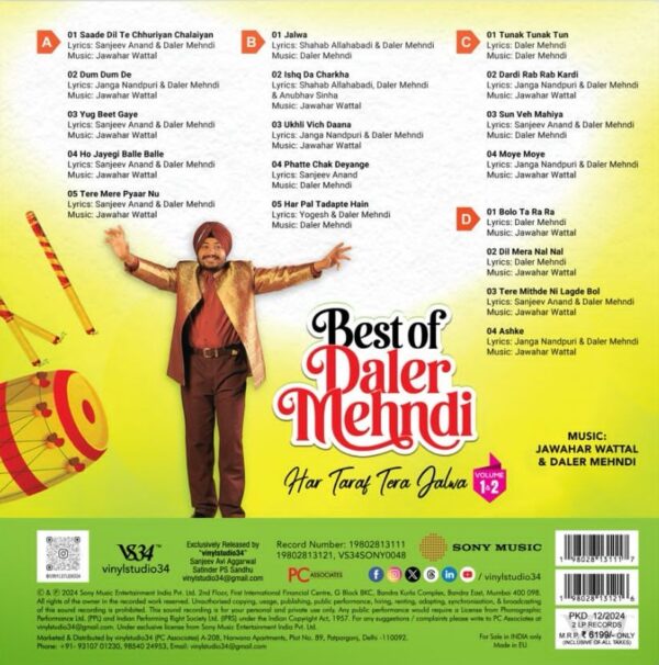 Best of Daler Mehndi, Vinyl Record, Lp - Image 2