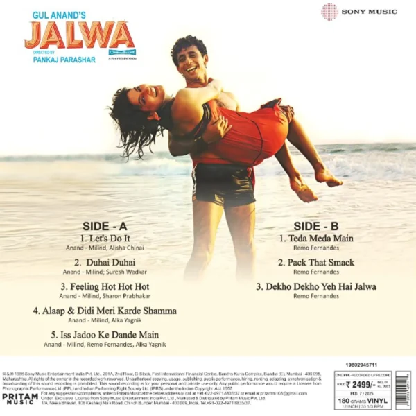 Jalwa-Anand-Milind, Remo Fernandes,Vinyl Record, Lp - Image 2
