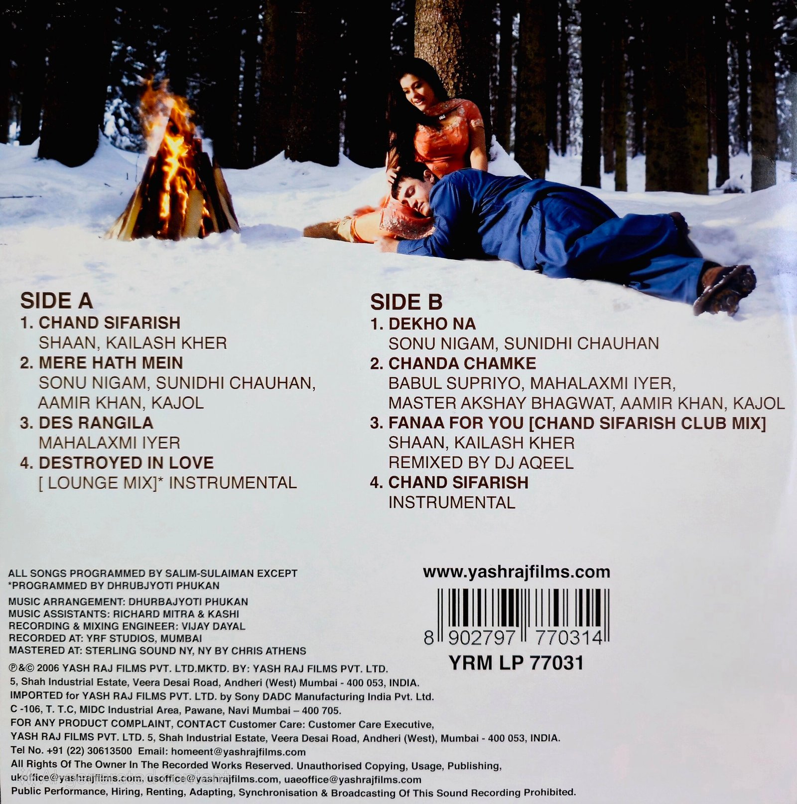 Fanaa, Vinyl Record, Lp - Image 2