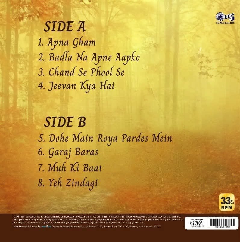 Insight : Jagjit Singh, Vinyl Record, Lp , Colour Vinyl - Image 2