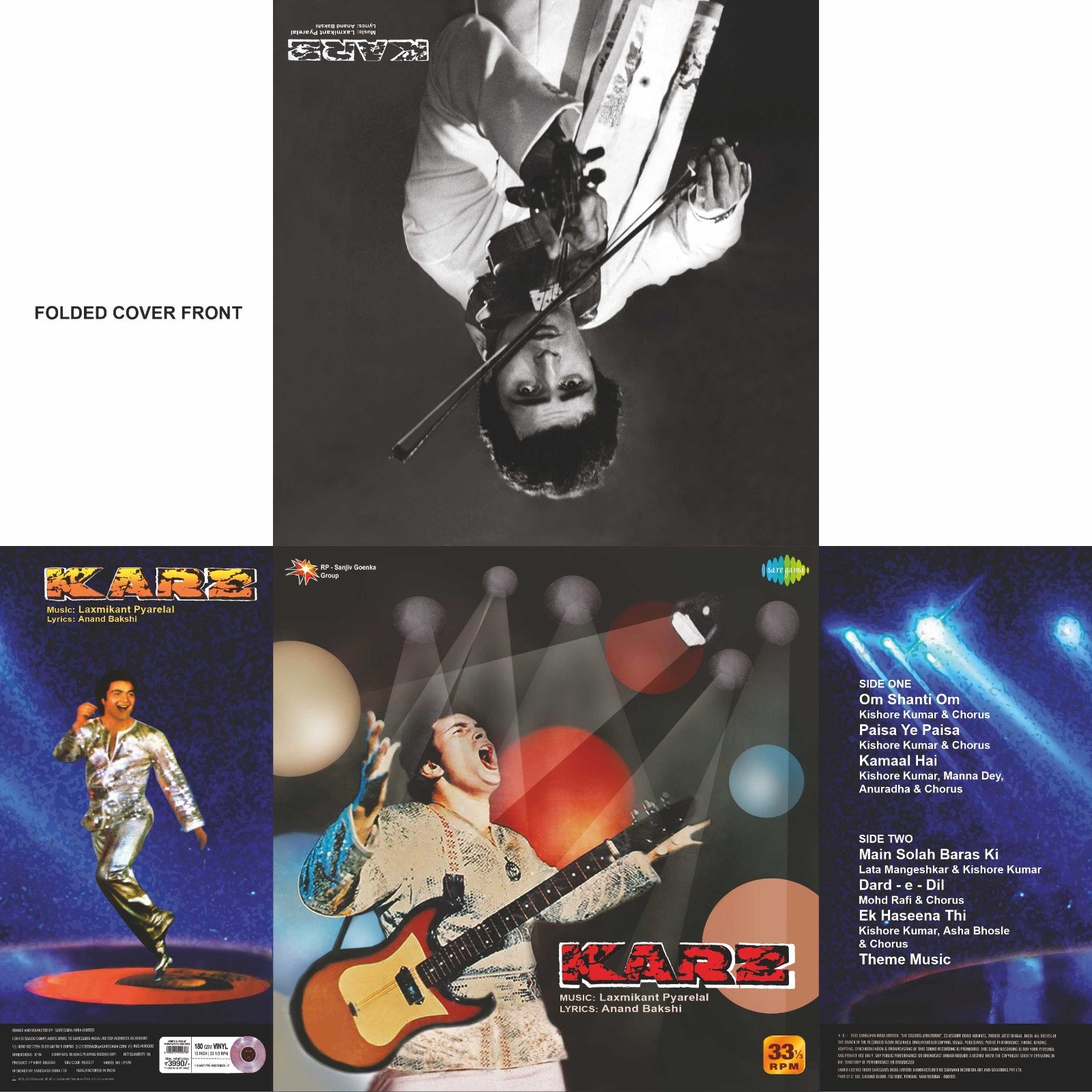 Karz Bollywood Soundtrack Colour Vinyl LP Record | Triple Fold Cover | Hindi Movie Music | 33 RPM Collector Edition - Image 4