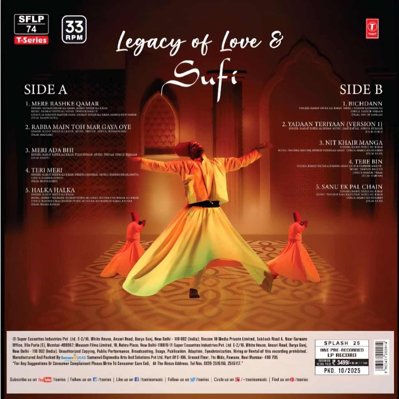 Rhythm Studio 18 - Legacy of Love and Sufi Vinyl Record | Rahat Fateh Ali Khan | Sufi Qawwali LP | Collectible Vinyl - Image 3