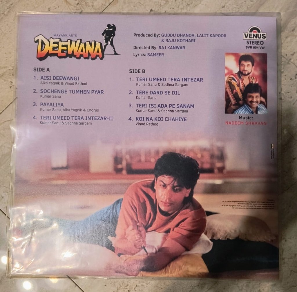 Deewana, Vinyl Record, Lp (Green Colored) (Reprint Cover) - Image 2